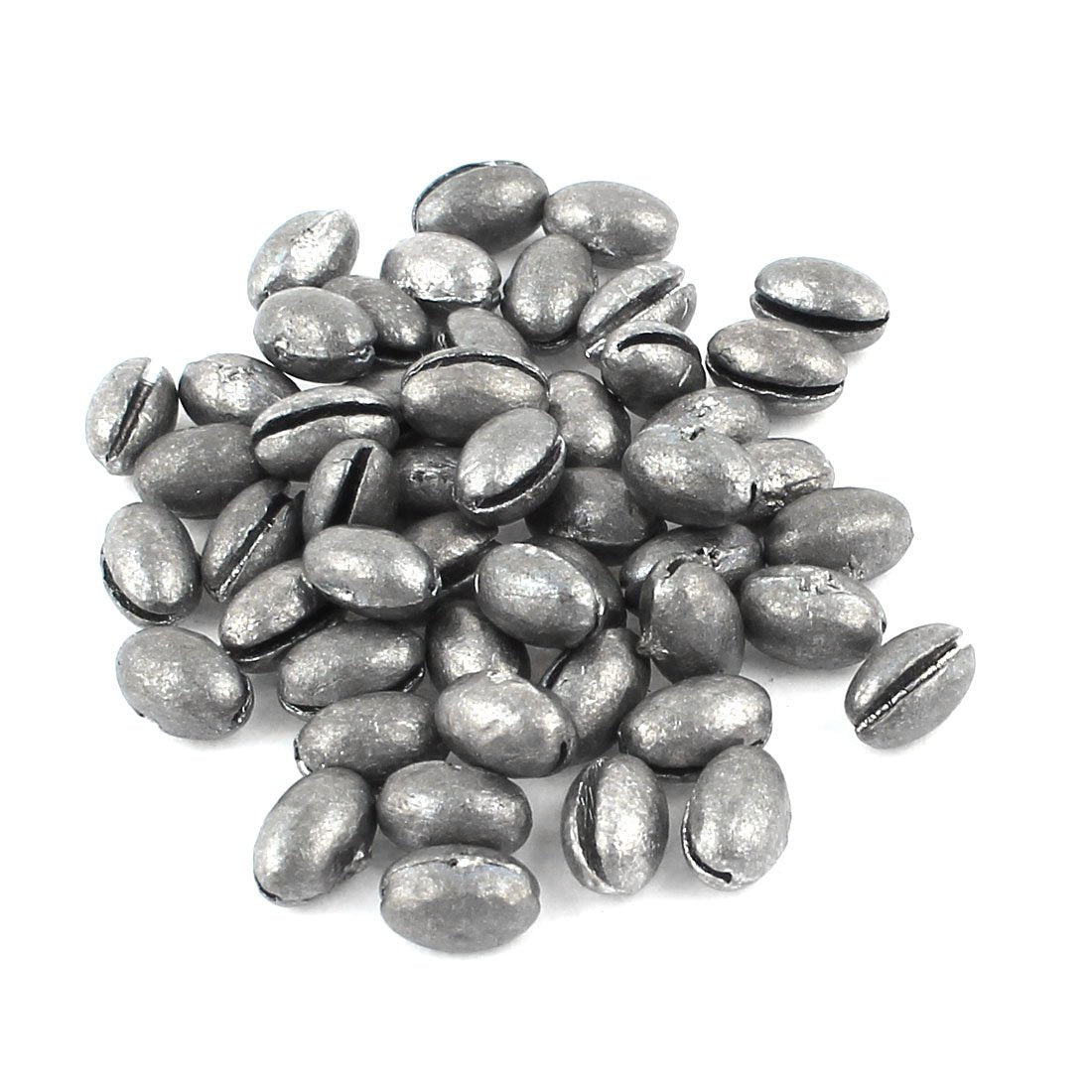 uxcell egg-shaped flat round split shot weights for stable sinking in saltwater