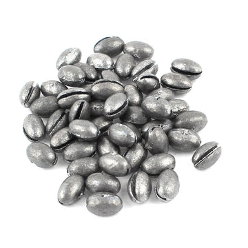uxcell egg-shaped flat round split shot weights for stable sinking in saltwater