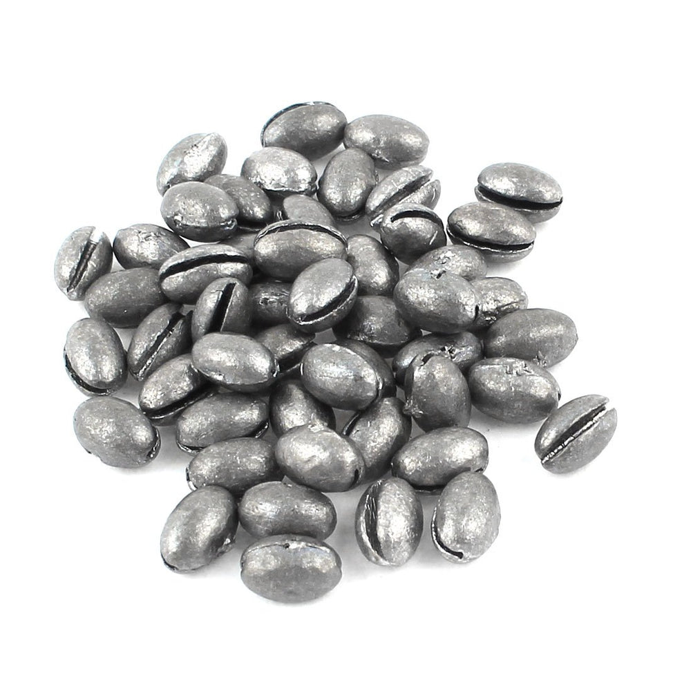 uxcell egg-shaped flat round split shot weights for stable sinking in saltwater