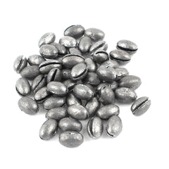 uxcell egg-shaped flat round split shot weights for stable sinking in saltwater
