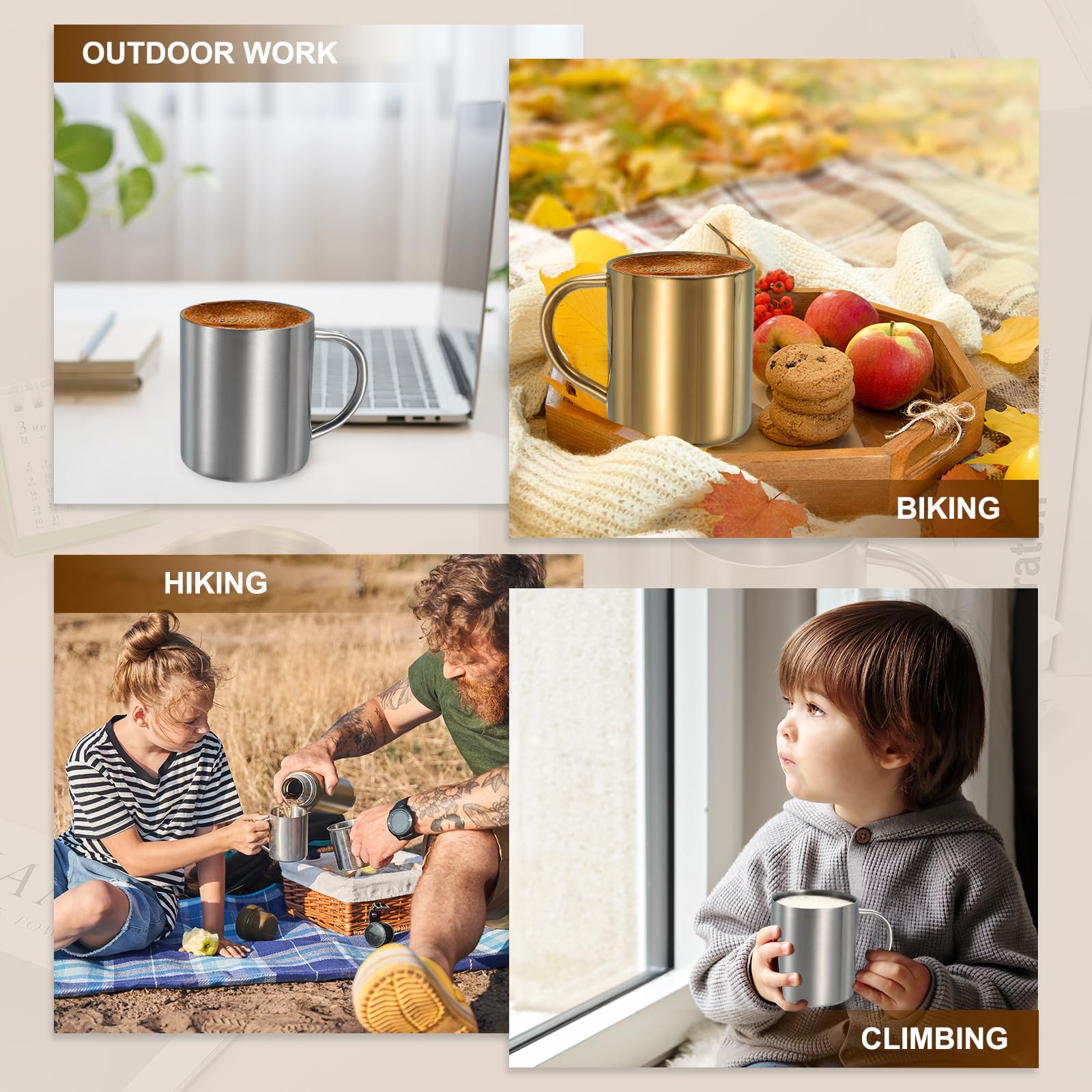 uxcell 14 oz capacity suitable for tea, coffee, milk, and juice