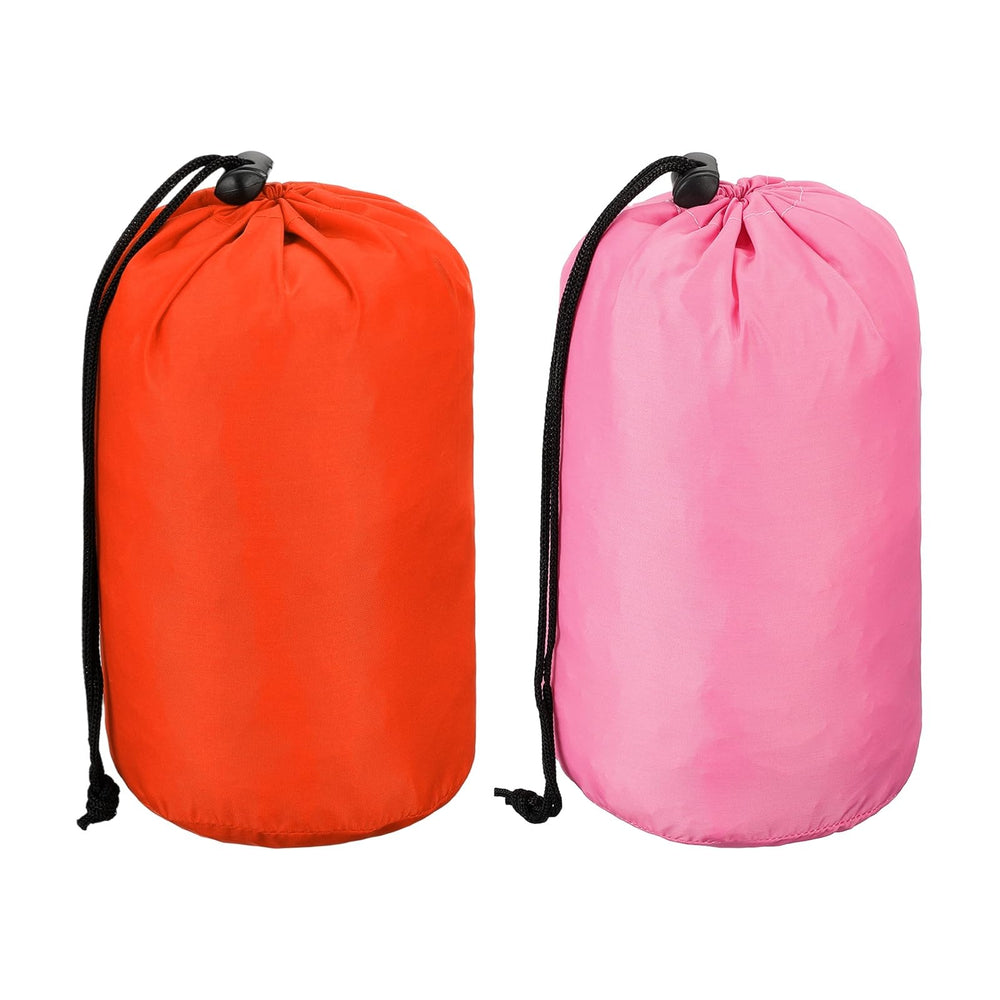 uxcell nylon dry bag 2-pack pink orange for camping moisture protection