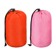 uxcell nylon dry bag 2-pack pink orange for camping moisture protection