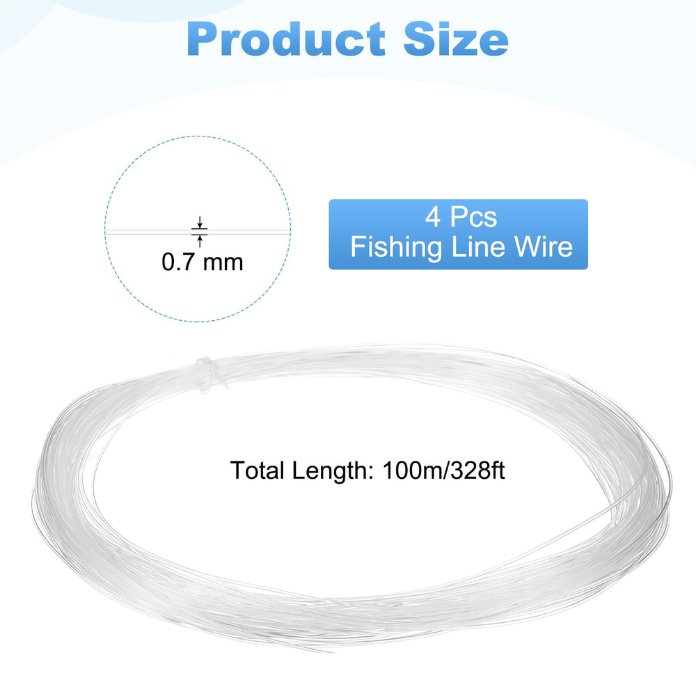 uxcell clear fishing line wire durable nylon with gloss for crafts