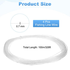 uxcell clear fishing line wire durable nylon with gloss for crafts