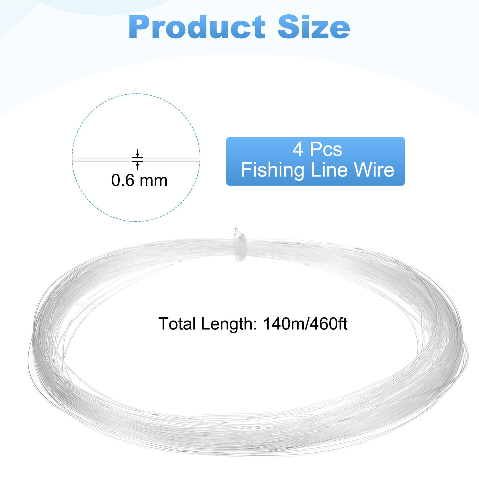 uxcell nylon fishing string for balloons and garlands with smooth knots.