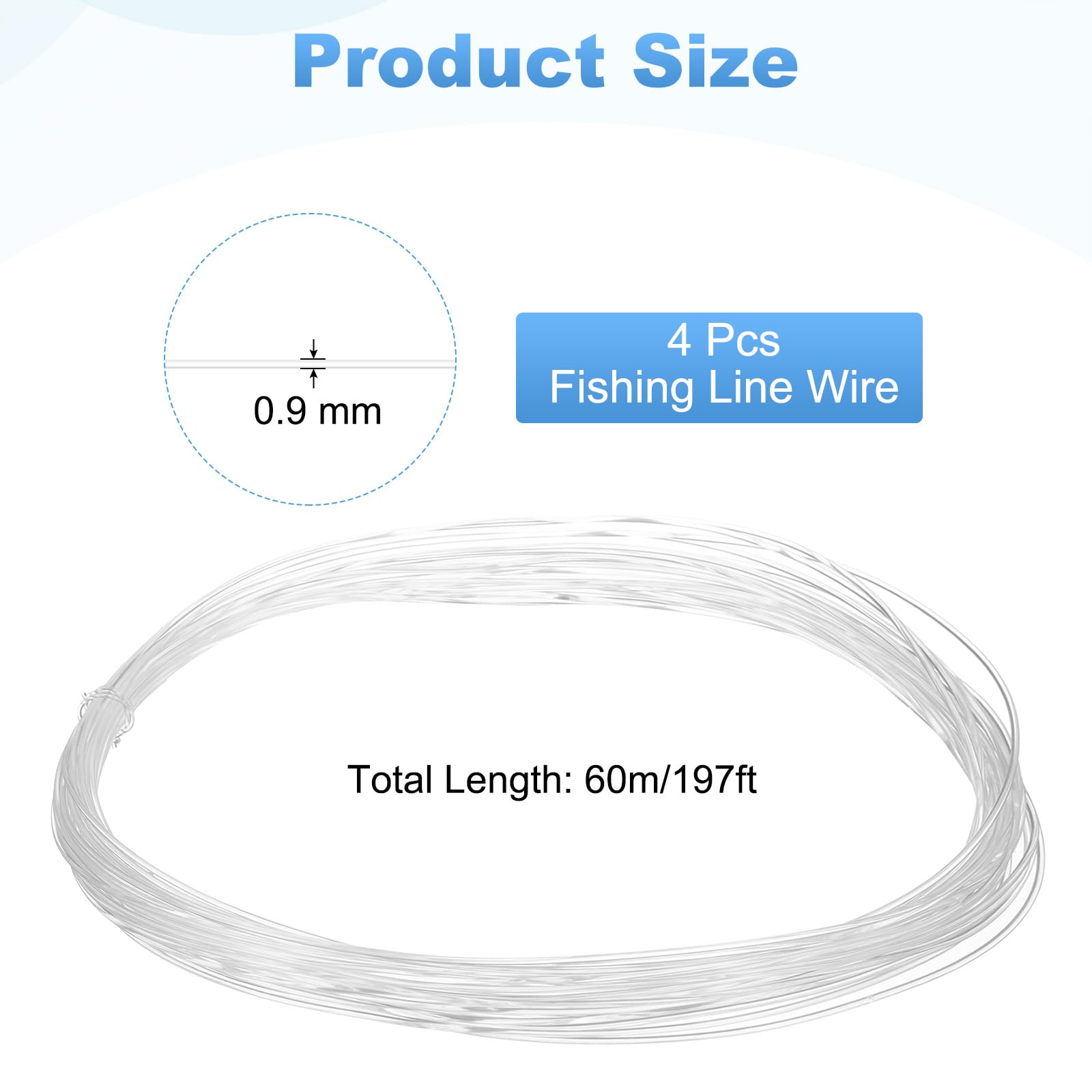 uxcell nylon monofilament line with glossy finish for durable jewelry projects
