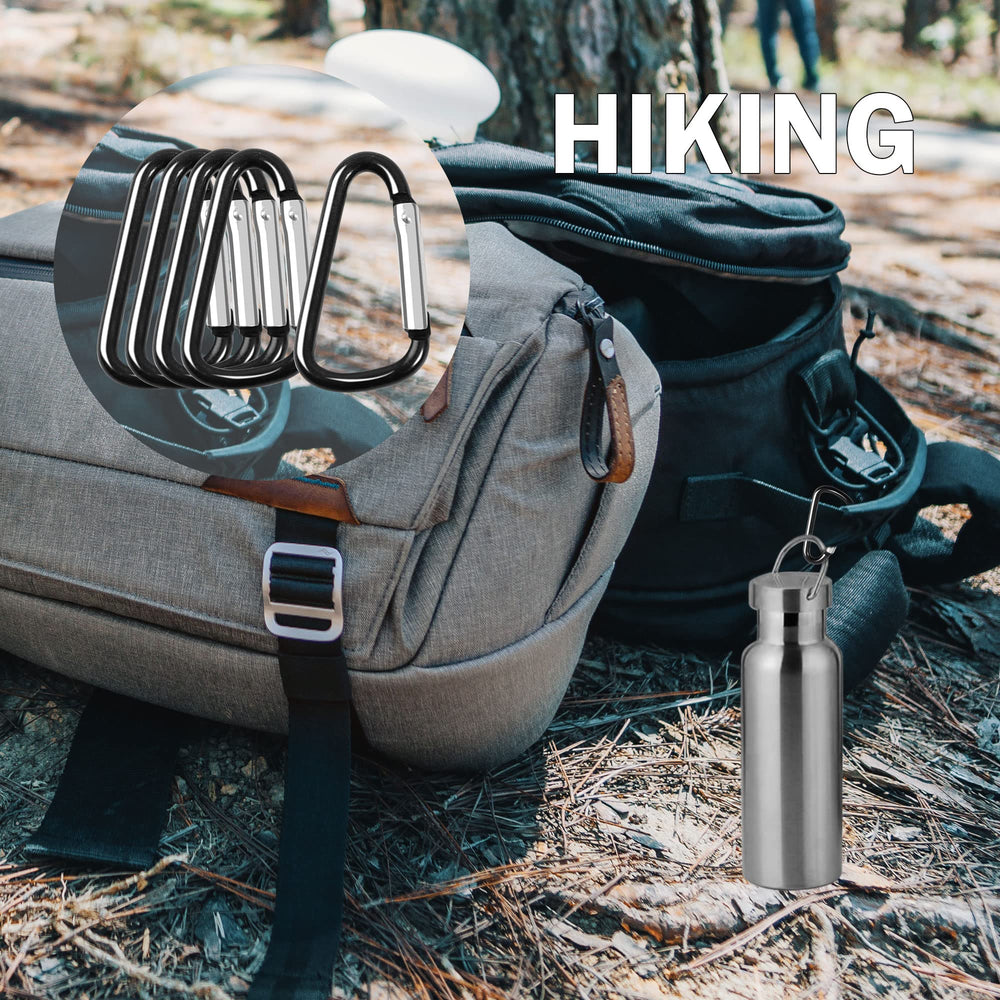 uxcell outdoor hanging clip for backpack gear; rust-resistant aluminum for rugged use