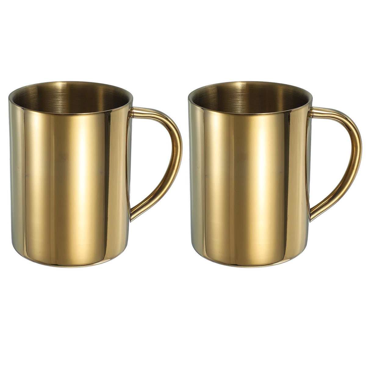 uxcell stainless steel coffee mug with gold exterior for daily use