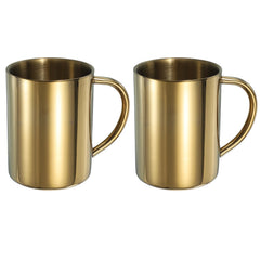 uxcell stainless steel coffee mug with gold exterior for daily use