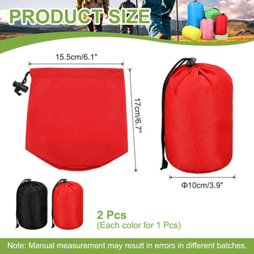 uxcell stuff sack in black demonstrates compact dry storage for travel essentials.