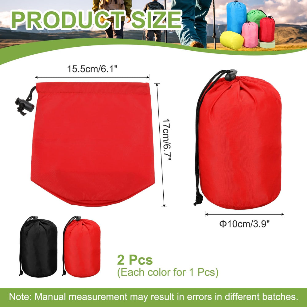 uxcell stuff sack in black demonstrates compact dry storage for travel essentials.