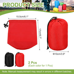 uxcell stuff sack in black demonstrates compact dry storage for travel essentials.