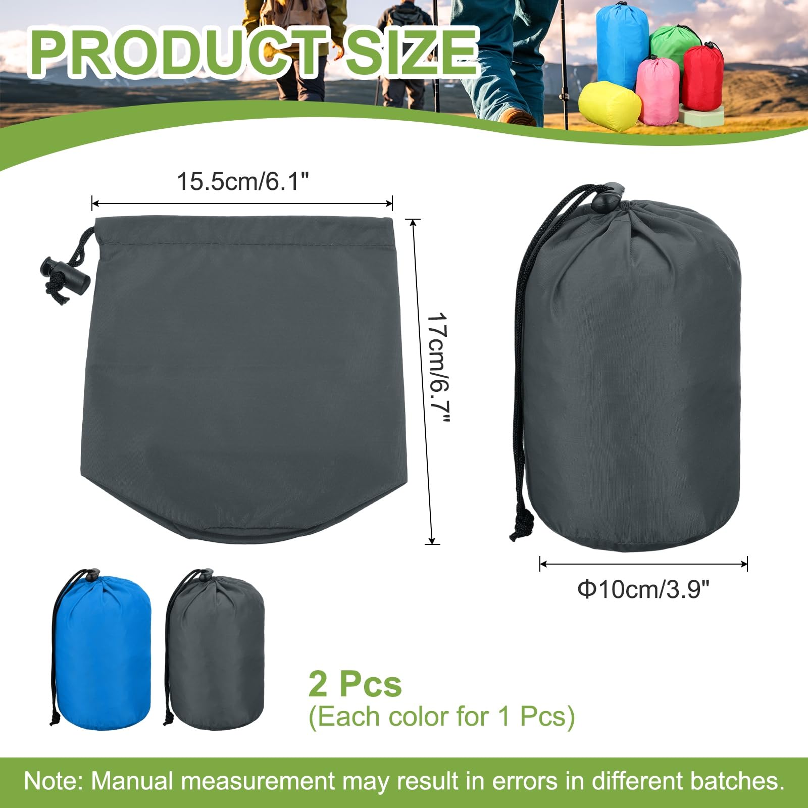 uxcell stuff sack close-up of drawstring closure for secure sealing