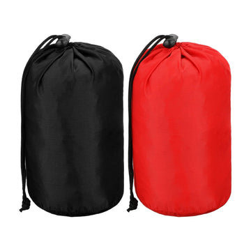 uxcell nylon stuff sack red, compact dry bag ideal for camping and travel.