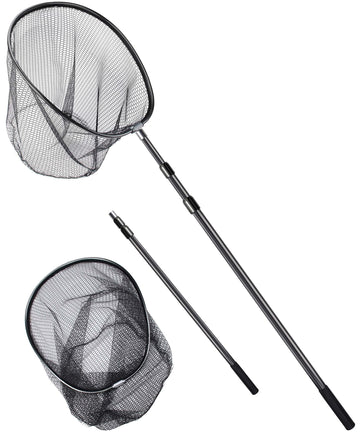 Uxwuy large fishing net extended reach 90-120 inches for kayak and boat fishing.