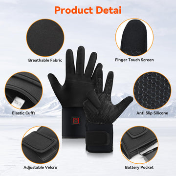 UYIPL heated gloves heating wire coverage spans back of hand to fingertips for full warmth.
