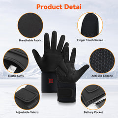 UYIPL heated gloves heating wire coverage spans back of hand to fingertips for full warmth.
