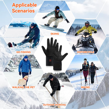 UYIPL heated gloves silicone palm grip enhances control on bikes and devices.