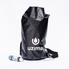 Uzima UZ-BP 17.5L gravity water filter assembly on trail for reliable purification