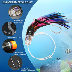 V VIKETECH OFFSHORE resin lure with 140lb line resists wear during battles
