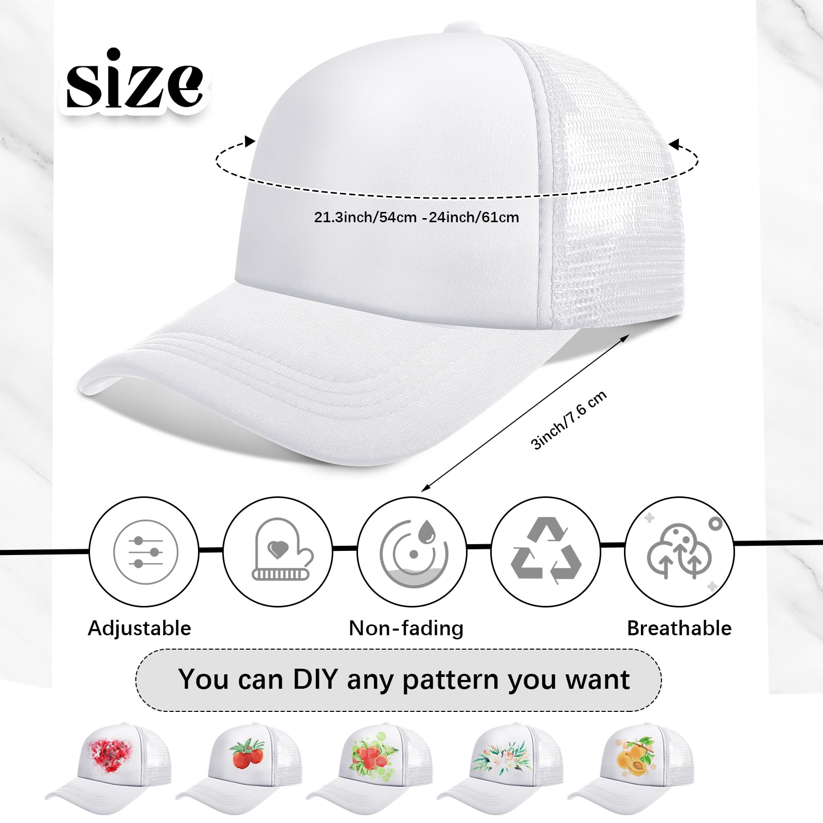 Vabean cap side view with adjustable buckle for a customizable fit
