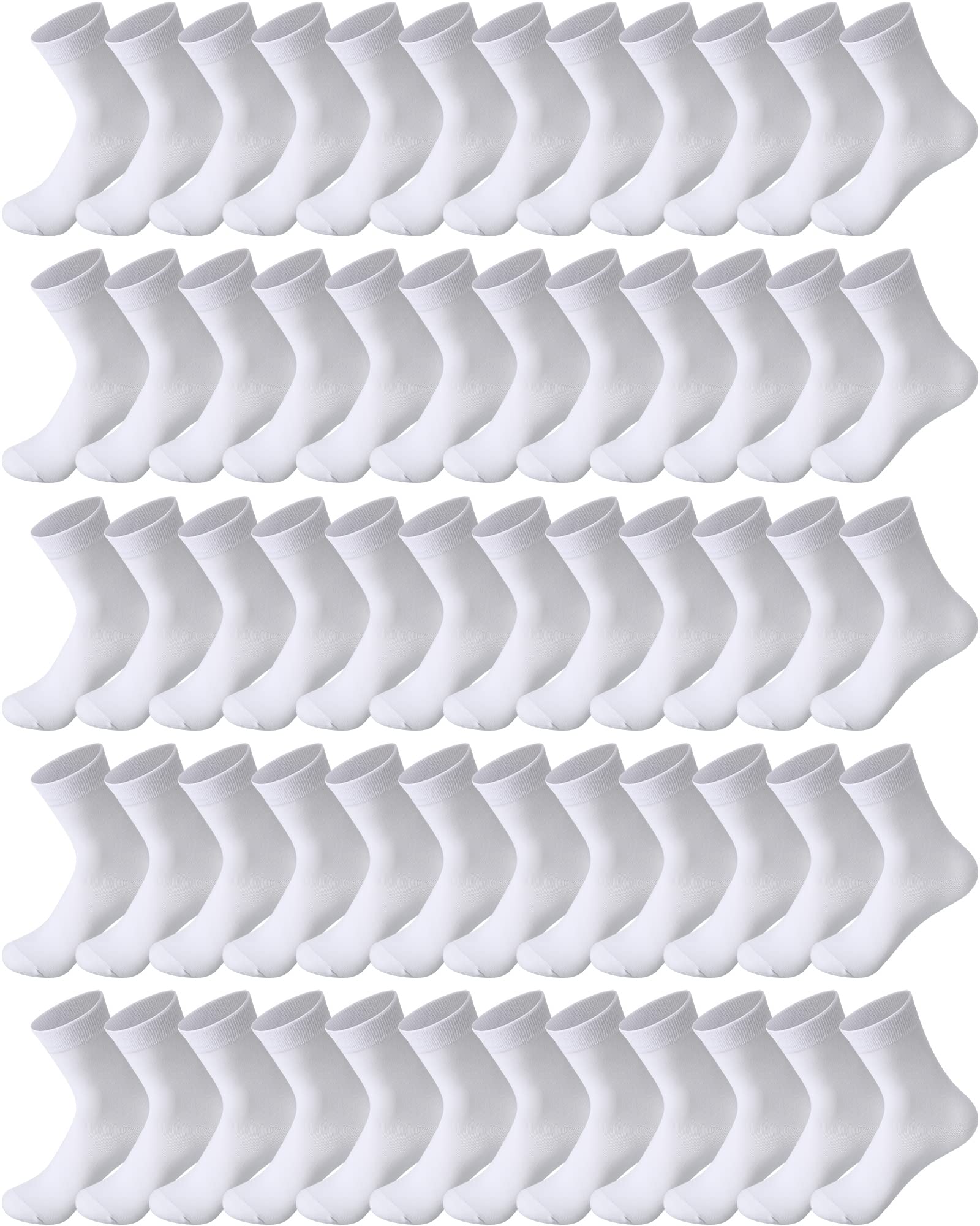 Vabean 60-pairs crew socks pack shown for bulk daily wear