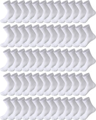 Vabean 60-pairs crew socks pack shown for bulk daily wear