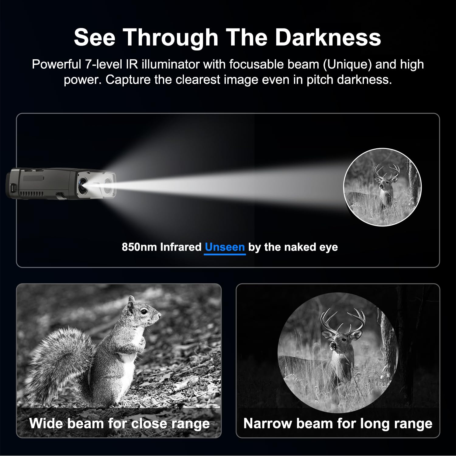 VABSCE night-vision binoculars 36MP photo capture for crisp wildlife moments