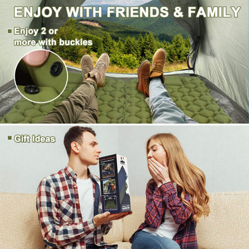 VALEHOWL sleeping pad ideal for camping, car trips, or indoor relaxation.
