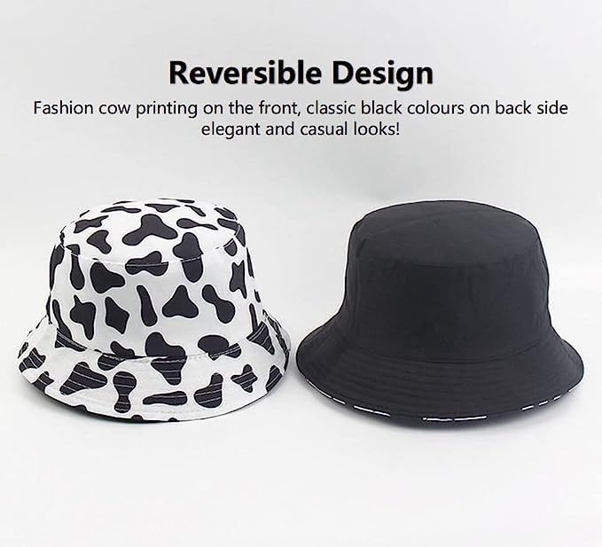 Lightweight polyester bucket hat with wide brim for sun protection
