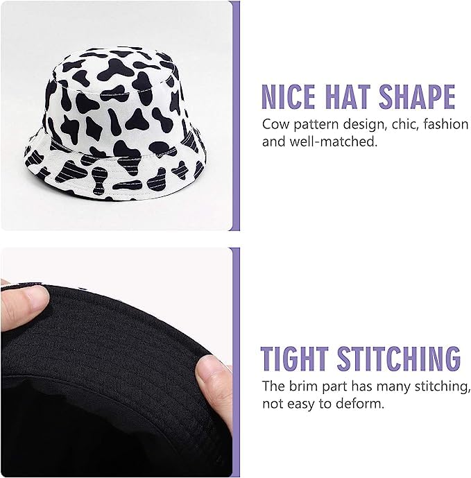 Pack of four VALICLUD cow bucket hats together