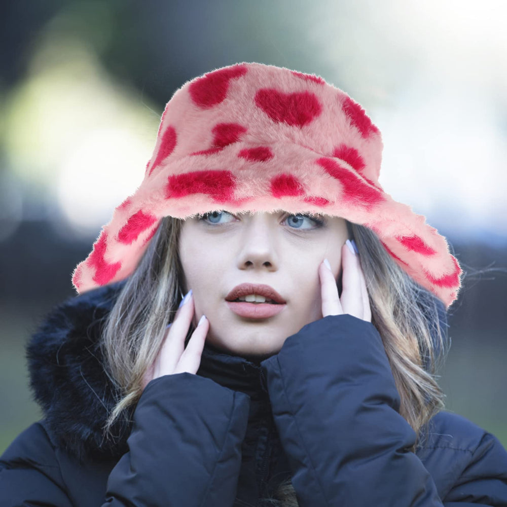VALICLUD Love Fisherman Hat worn with winter outfit, bag-friendly
