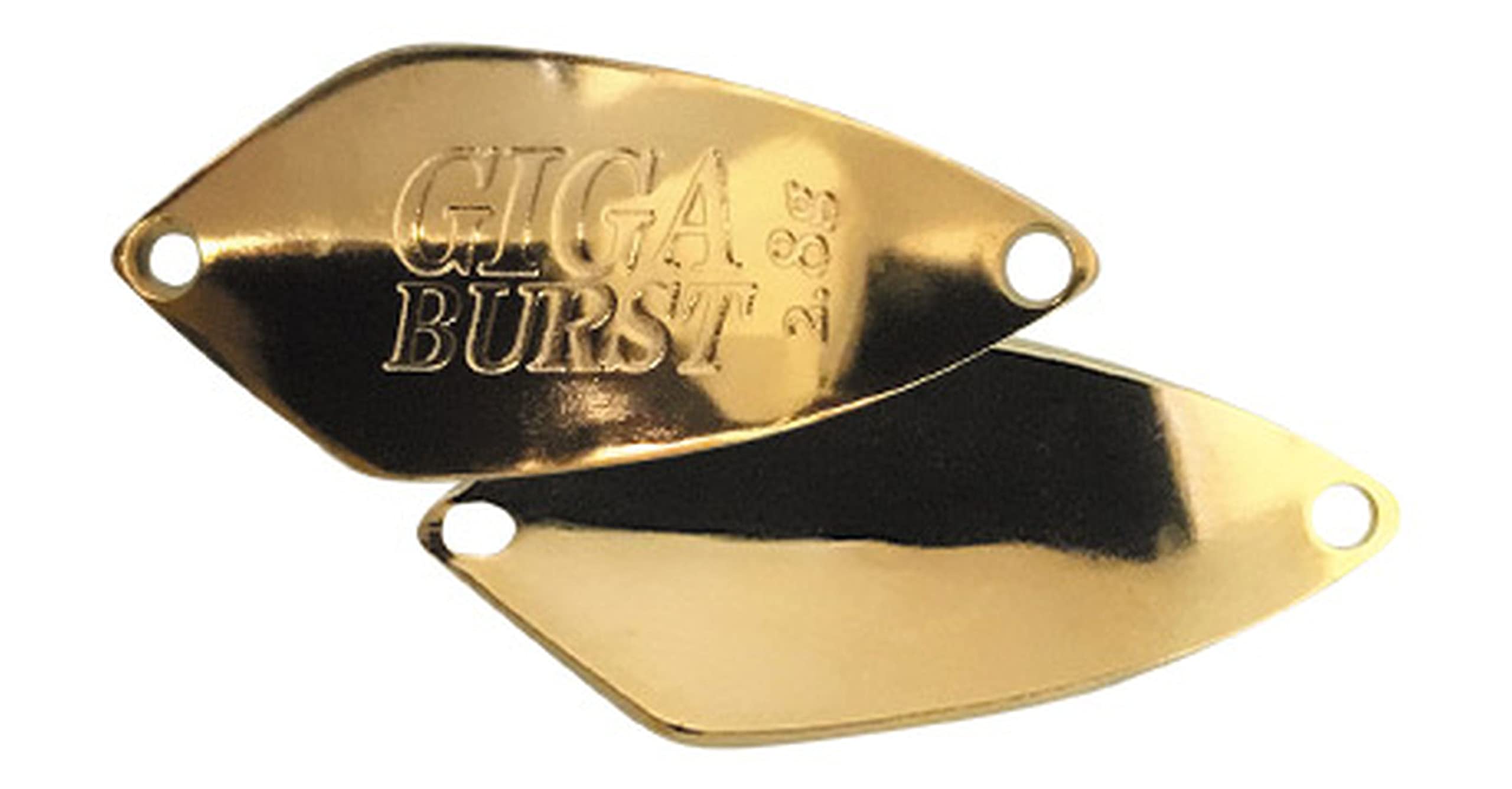 Valkein Spoon Gigaburst 2.8g gold side profile emphasizes streamlined form and wobble potential.