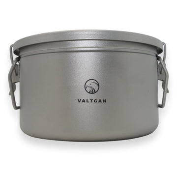Valtcan multi-use camping pot serves rice, boiling, and reheating.