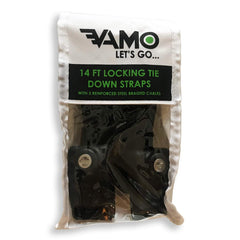 Vamo Let's Go no-scratch silicone buckle close-up protects paint during loading.