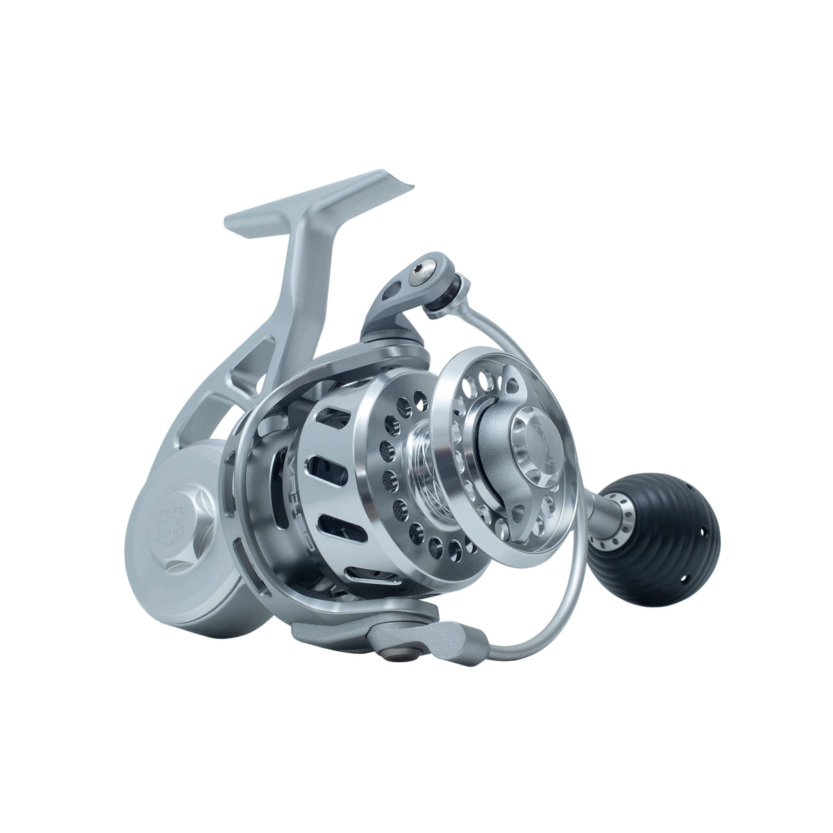 Van Staal VR-series spinning reel main image highlighting durable spool shaft and smooth drag for saltwater fishing