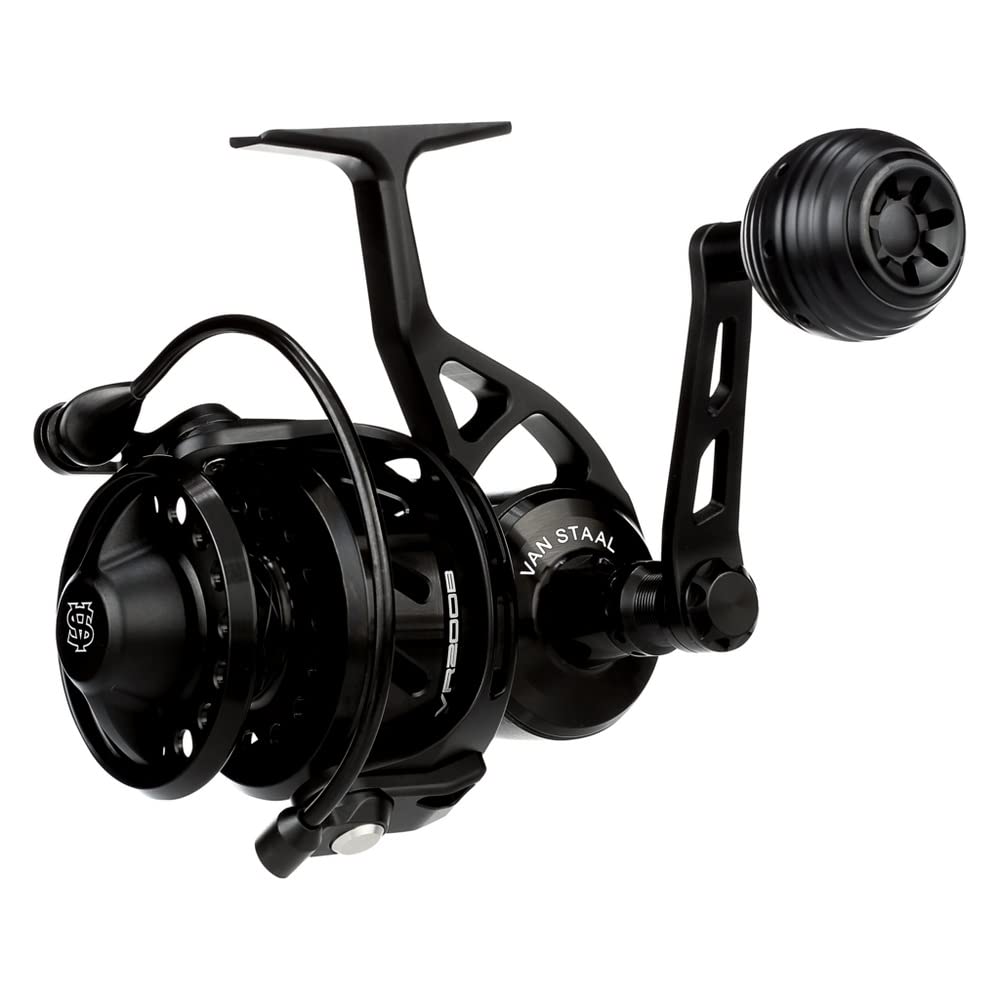 Van Staal VR spinning reel showcasing 6061 aluminum construction for light strength.