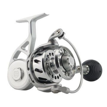 Van Staal VR spinning reel with machined 6061 aluminum body for durability.