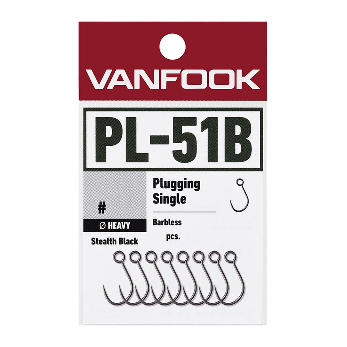 VANFOOK 39924 PL-51B close-up shows a sharp barbless hook for precise baiting.