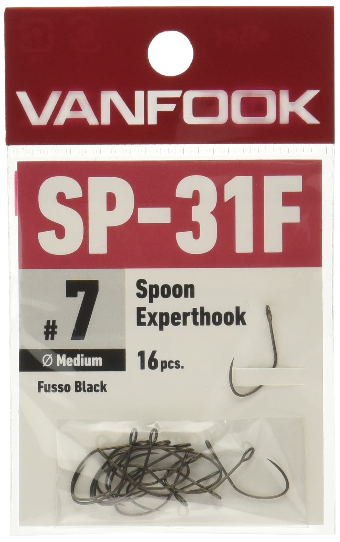 VanFook SP-31F spoon experthook closeup emphasizes slim gape for tiny bites