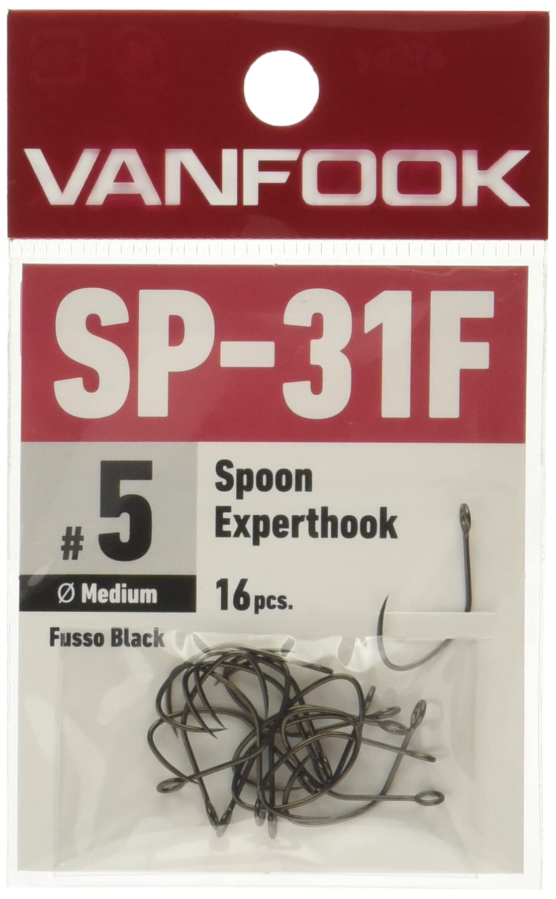 VanFook 38965 Spoon Experthook Medium SP-31F Fusso Black in heroic view enabling precise bite detection