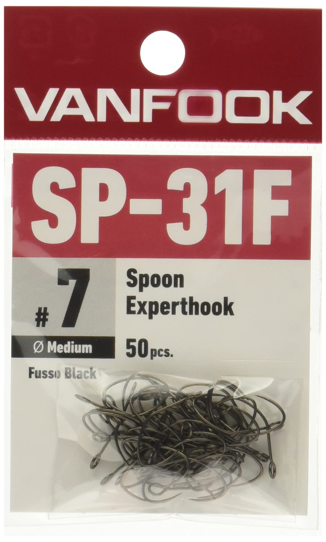 VanFook Spoon Experthook SP-31F Fusso Black front view highlights bite sensitivity during slow retrieves