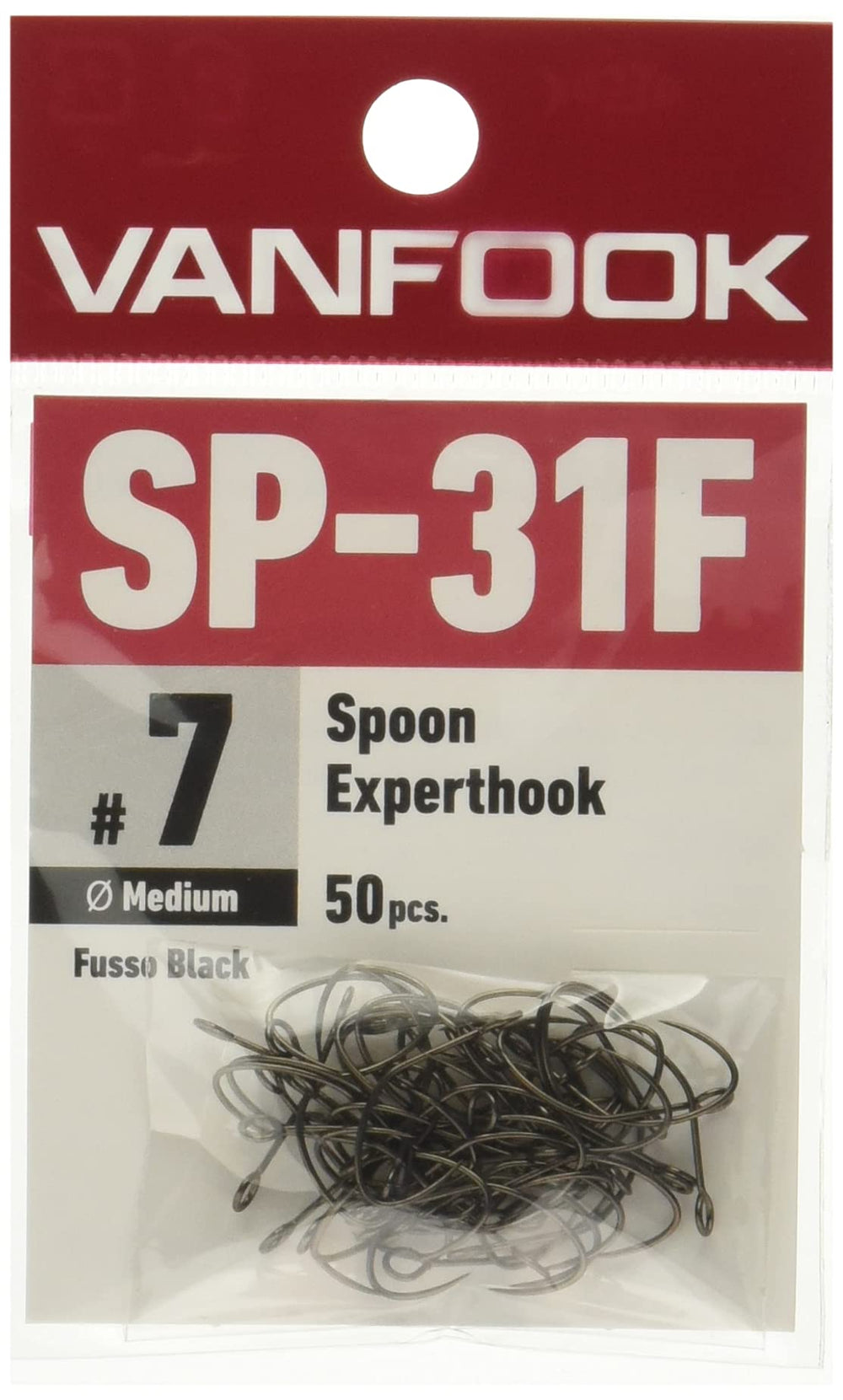 VanFook Spoon Experthook SP-31F Fusso Black front view highlights bite sensitivity during slow retrieves