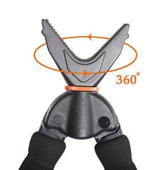 V-shaped yoke with 360-degree rotation on Vanguard Scout B62 Bi Pod
