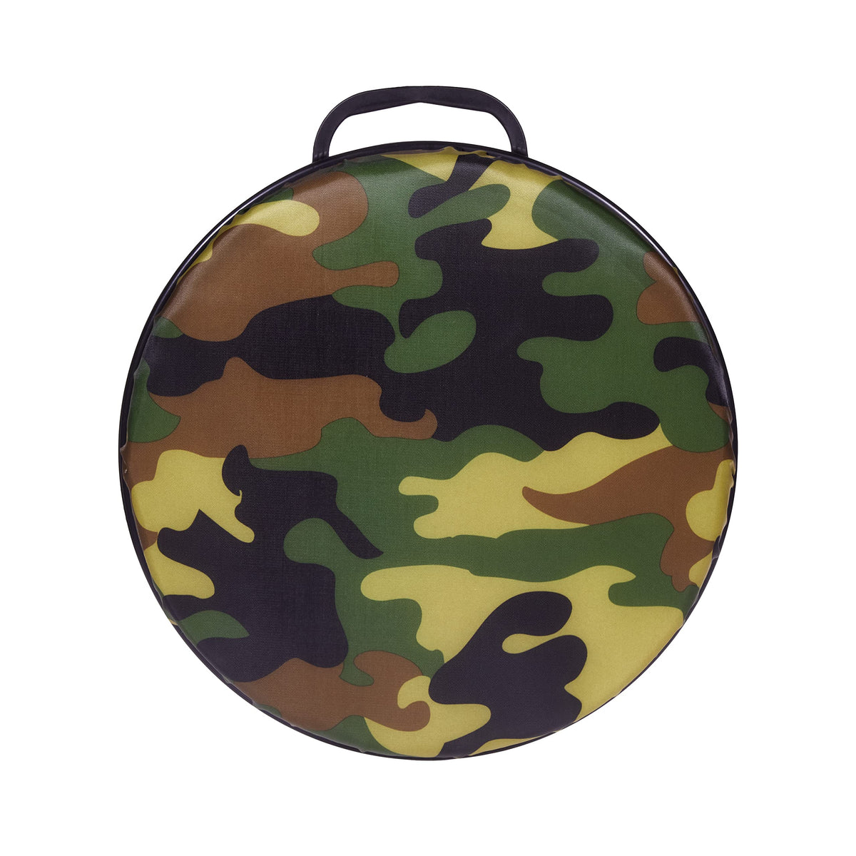 Vanish Camo Swivel Seat Bucket Lid on a standard 5-gallon bucket