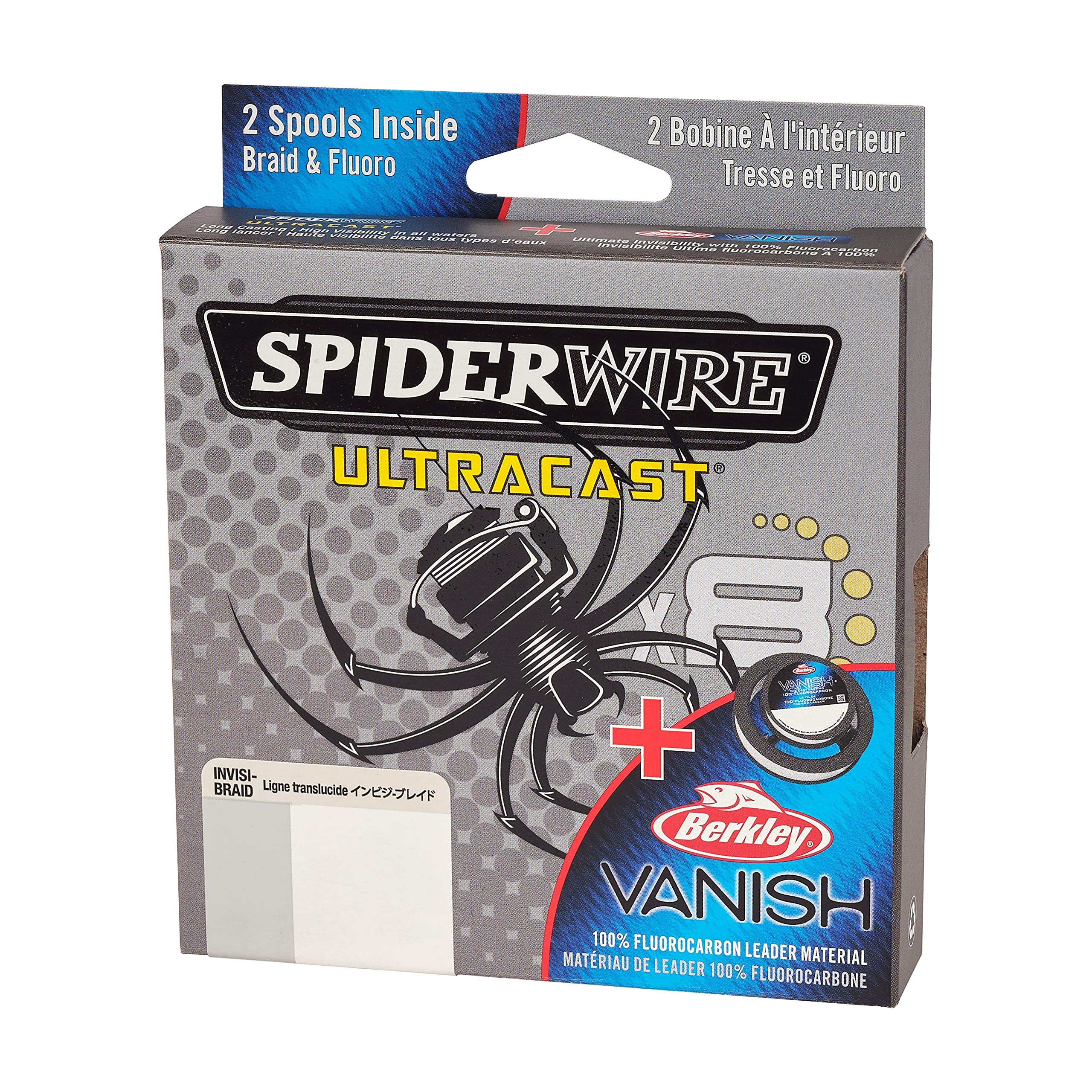Vanish fluorocarbon leader 50lb offers clear, strong lure connection.