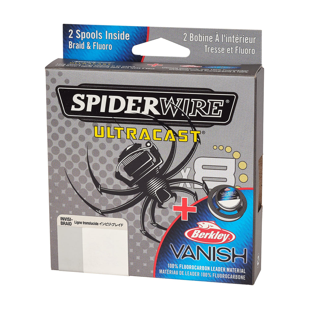 Vanish fluorocarbon leader 50lb offers clear, strong lure connection.