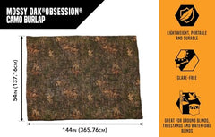 Close-up of camo burlap material used in Vanish Blind