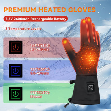 VanSmaGo heated gloves soft breathable material offers comfortable, dry wear.